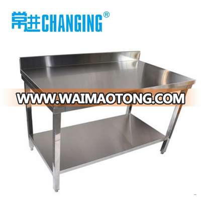 stainless steel kitchen table hotel kitchen work table with backsplash