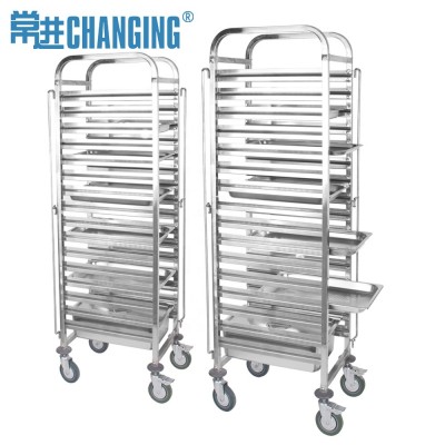 CHANGING Hotel restaurant kitchen assembling stainless steel rack gn pan trolley