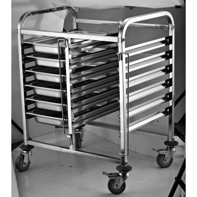 Kitchen Stainless Steel Bakery Food Rack Tray Cart trolley serving trolley cart