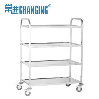 Commercial Kitchen Equipment Stainless Steel Dining Car Wine Service Cart