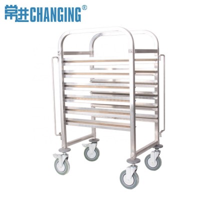 Commercial Restaurant Equipment Stainless Steel Durable Serving Car Kitchen Trolley