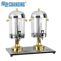 Catering materials and equipments commercial acrylic drink dispenser 3 tanks buffet juice mixer dispenser