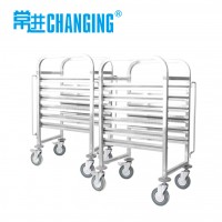 Customized Stainless Steel Square Tub GN Pan Tray Trolley Restaurant kitchen trolley