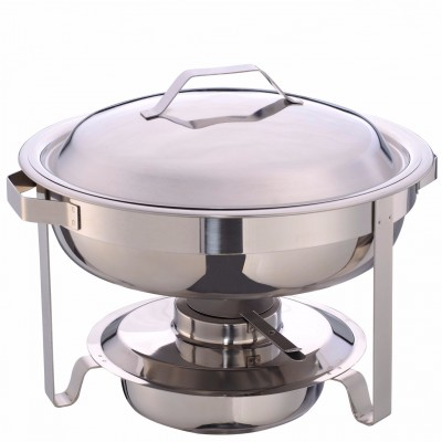 CHANGING High Quality Stainless Steel Serving Cafe Food Warmer Round Chafing Dish restaurant machine